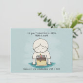 Wünsche sind Hoffnungen und Träume flache Grußkart Karte (Stehend Vorderseite)