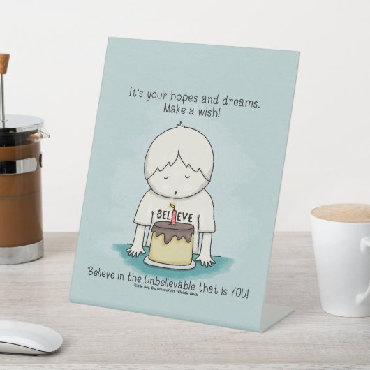 Wünsche sind Hoffnungen und Träume Sockelschild (In SItu)