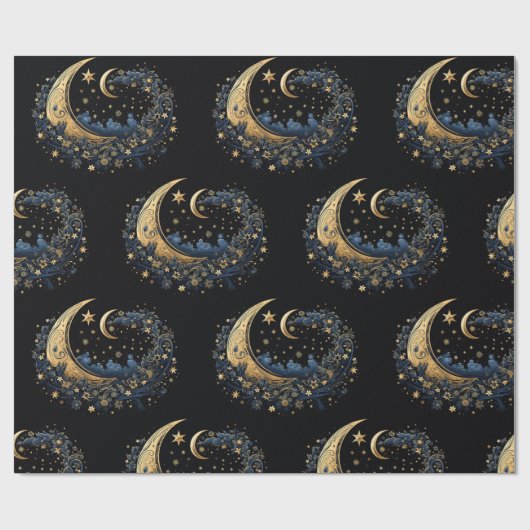 Wünsche und Monde Geschenkpapier (Flach)