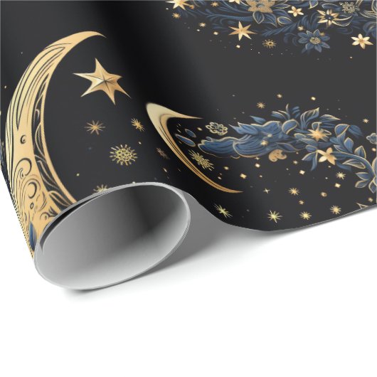 Wünsche und Monde Geschenkpapier (Rolleneckpunkt)