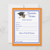 Wünsche und Ratschläge | Blau und Orange Mitteilungskarte (Vorderseite)