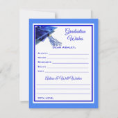 Wünsche und Ratschläge | Blau und Weiß Mitteilungskarte (Vorderseite)