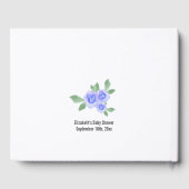 Wünsche und Ratschläge Blue Teapot Boy Baby Dusche Gästebuch (Rückseite)