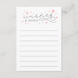 Wünsche und Ratschläge für die Star Baby Shooting Hinweiskarte