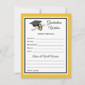 Wünsche und Ratschläge | Schwarz und Gelb Mitteilungskarte (Vorderseite)