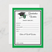 Wünsche und Ratschläge | Schwarz und Grün Mitteilungskarte (Vorne/Hinten)