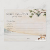 Wünsche und Ratschläge Winter Baby Duschkarte Postkarte (Vorderseite)