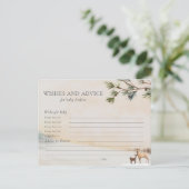 Wünsche und Ratschläge Winter Baby Duschkarte Postkarte (Stehend Vorderseite)