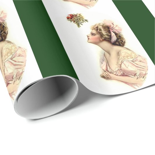 Wünsche unter dem Mistletoe Geschenkpapier (Rolleneckpunkt)