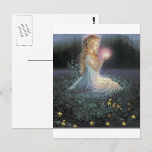 Wünsche unter den Blume Postkarte (Vorne/Hinten)