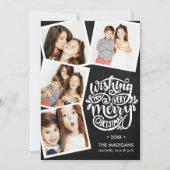 Wünsche von Hand | Weihnachtsfoto Collage Einladung (Vorderseite)