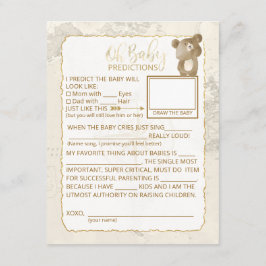 Wünsche & Vorhersagen Baby Sprinkle Cards Begleitkarte