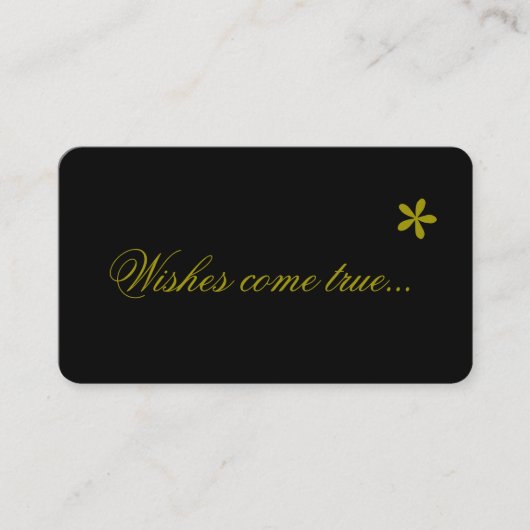 Wünsche wahr werden, Visitenkarten Hinweiskarte (Vorderseite)