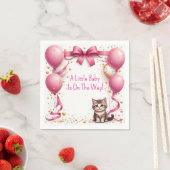 Wünsche zur Babyparty für ein Kätzchen 🍼 Serviette (Beispiel)