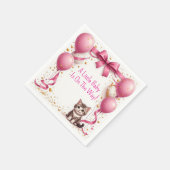Wünsche zur Babyparty für ein Kätzchen 🍼 Serviette (Ecke)