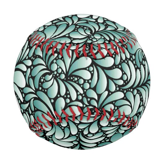 Wünschen Fleur-Muster in Minty Green Baseball (Vorderseite)