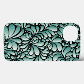 Wünschen Fleur-Muster in Minty Green Case-Mate iPhone Hülle (Rückseite (Horizontal))