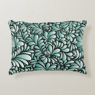 Wünschen Fleur-Muster in Minty Green Dekokissen