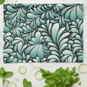 Wünschen Fleur-Muster in Minty Green Geschirrtuch (Gefaltet)