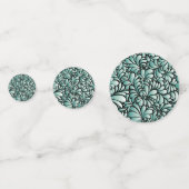 Wünschen Fleur-Muster in Minty Green Konfetti (Vorderseiten)