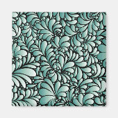 Wünschen Fleur-Muster in Minty Green Magnet (Vorne)