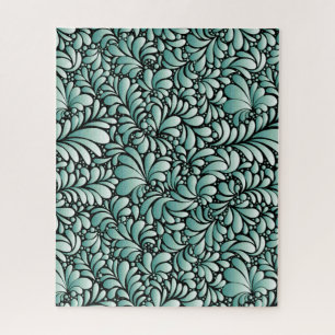 Wünschen Fleur-Muster in Minty Green Puzzle