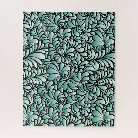 Wünschen Fleur-Muster in Minty Green Puzzle (Vertikal)
