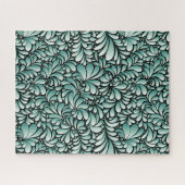 Wünschen Fleur-Muster in Minty Green Puzzle (Horizontal)