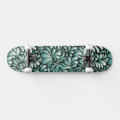 Wünschen Fleur-Muster in Minty Green Skateboard (Horizontal)