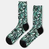 Wünschen Fleur-Muster in Minty Green Socken (Linkes Detail)