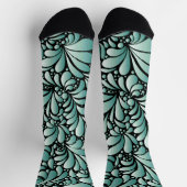 Wünschen Fleur-Muster in Minty Green Socken (Oben)