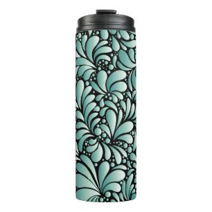 Wünschen Fleur-Muster in Minty Green Thermosbecher