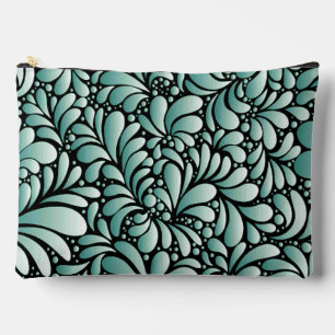 Wünschen Fleur-Muster in Minty Green Zubehörtasche