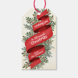 Wünschen Ihnen ein gesegnetes Weihnachten Anpassba Geschenkanhänger