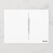 Wünschen nach einem Lüster Postkarte (Rückseite)