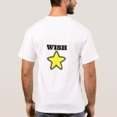 Wünschen nach einem Star Rebus Puzzle Wordplay T-Shirt (Rückseite)