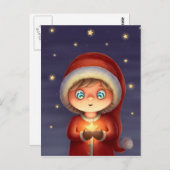 Wünschen nach einem Stern Postkarte (Vorne/Hinten)