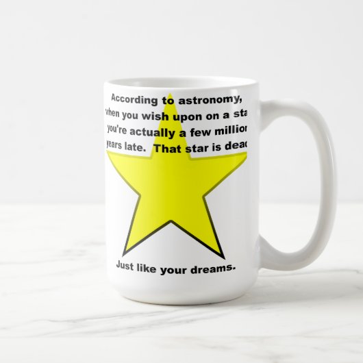 Wünschen nach einem Sternenfunny Mug Kaffeetasse (Rechts)