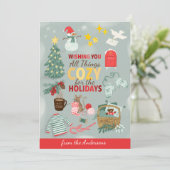 Wünschen Sie alles gemütliche Weihnachten (Stehend Vorderseite)