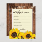 Wünschen Sie Baby Dusche Rustikale Ratgeber Karten (Vorne/Hinten)