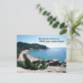 Wünschen Sie, dass Sie hier sind Hochzeitspostkart Einladungspostkarte (Stehend Vorderseite)