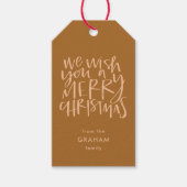 "Wünschen Sie ein frohes Weihnachtsfest" Golden Br Geschenkanhänger (Vorderseite)