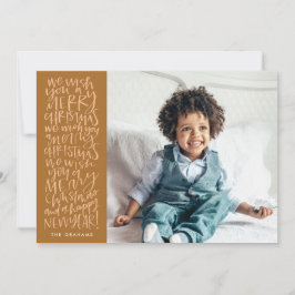 Wünschen Sie ein frohes Weihnachtsfest in Burnt Fo Feiertagskarte