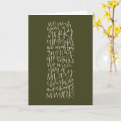 Wünschen Sie ein frohes Weihnachtsfest in der Grün Karte (Gelbe Blume)