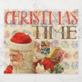 Wünschen Sie ein glückliches und erfolgreiches Wei Schaumweinetikett (Einzelnes Label)