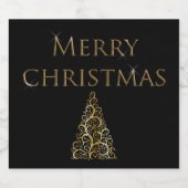 Wünschen Sie ein glückliches und erfolgreiches Wei Schaumweinetikett (Einzelnes Label)