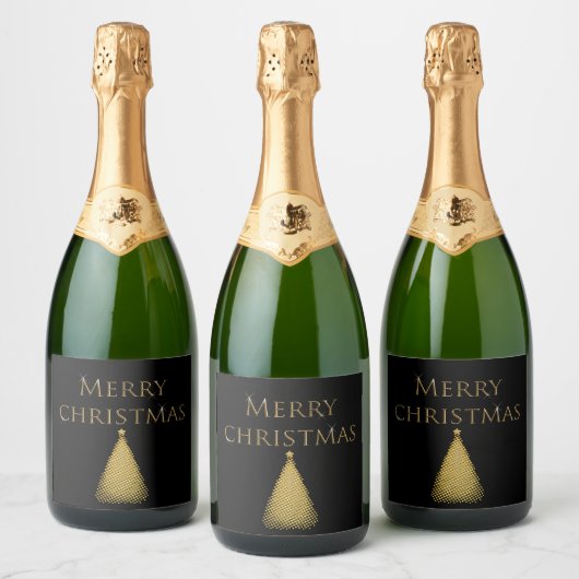 Wünschen Sie ein glückliches und erfolgreiches Wei Schaumweinetikett (Flaschen)