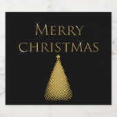 Wünschen Sie ein glückliches und erfolgreiches Wei Schaumweinetikett (Einzelnes Label)