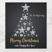 Wünschen Sie ein glückliches und erfolgreiches Wei Weinetikett (Einzelnes Label)