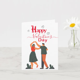 Wünschen Sie ein glückliches Valentinstag. Karte